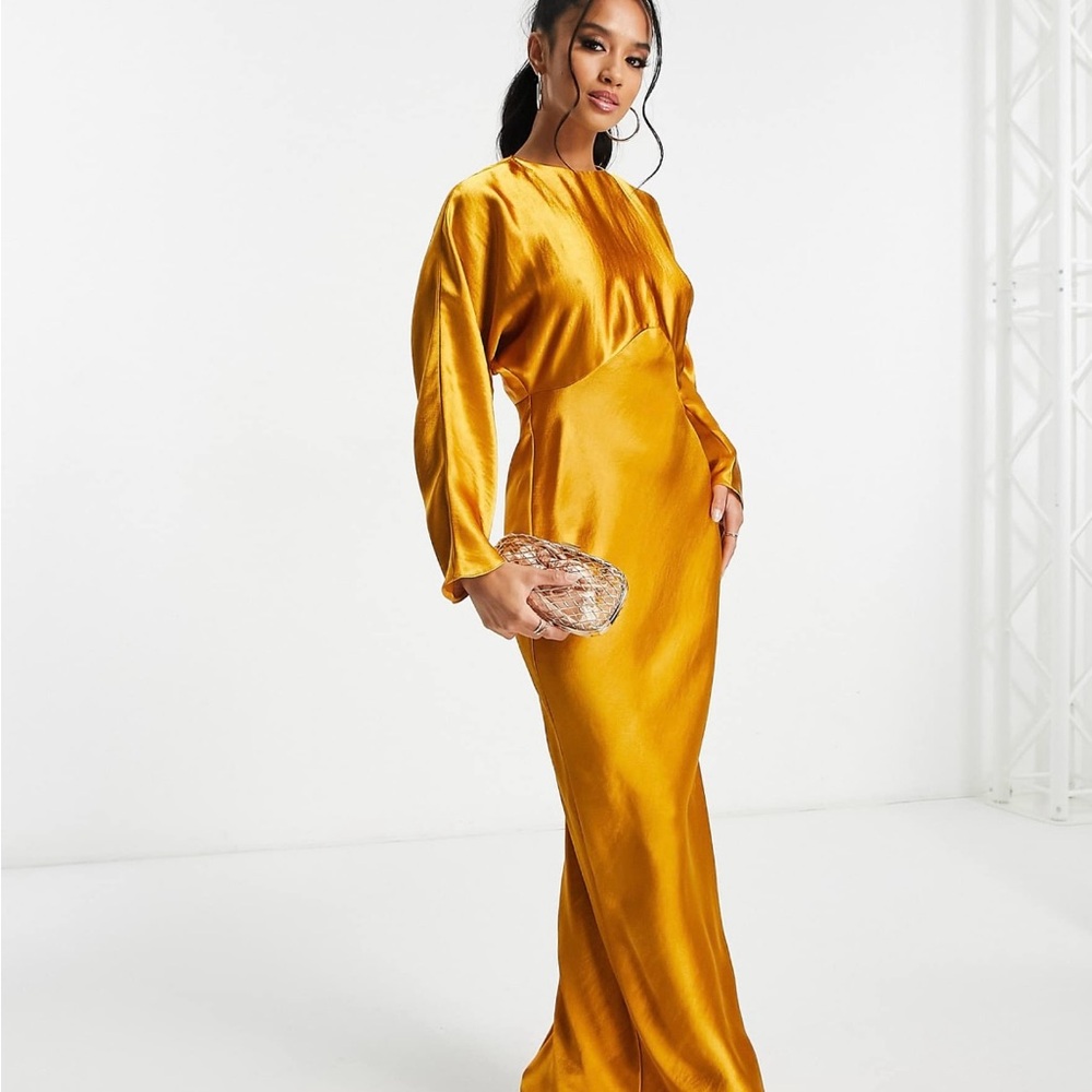 ASOS Petite Shimmering Gold Gown